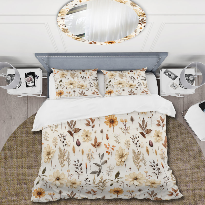 Ensemble de housse de couette Rustic Foliage - Plants, Housse de couette pour très grand lit et 2 très