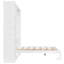 Grand lit mural blanc, idéal pour la gymnastique à domicile, pliable dans l'armoire, matelas pliable de 8 pouces, mécanisme à double piston