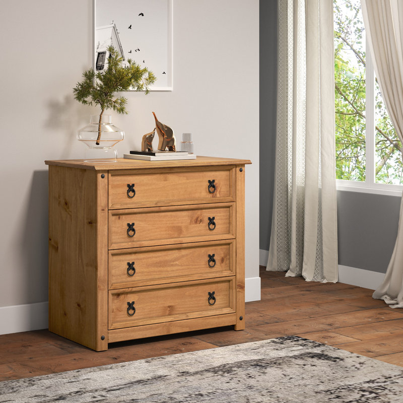 Bridewell 80cm W 4 - Drawer Chest of Drawers, Antique Wax