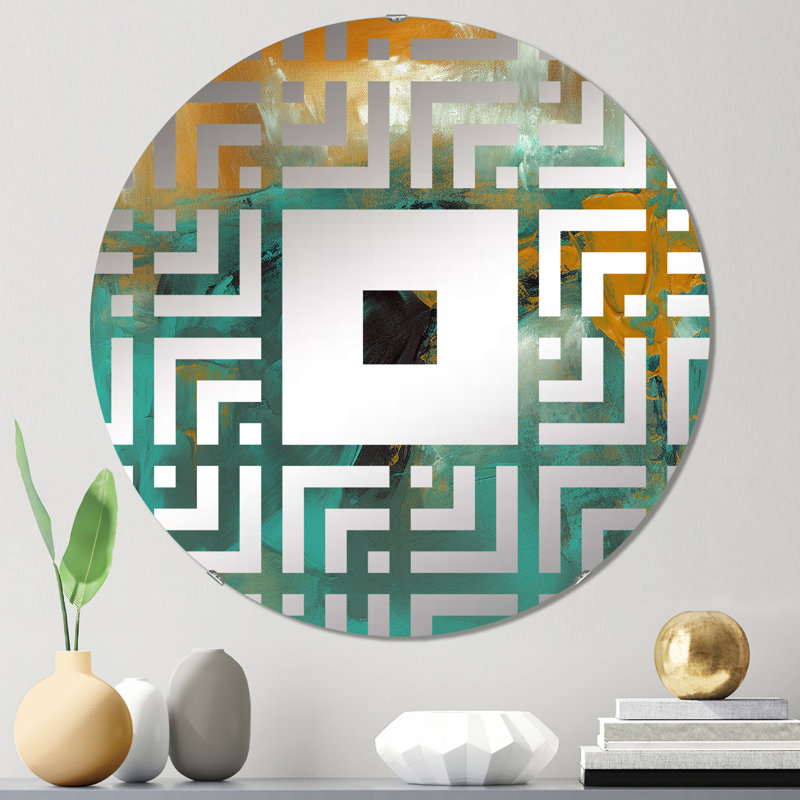 Geernium - Miroir mural carré, 23,6 po x 23,6 po