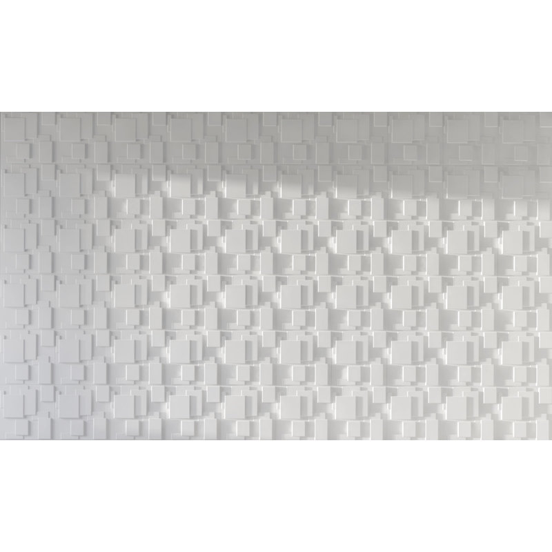 Panneau mural en plastique blanc 19,68 po x 19,68 po