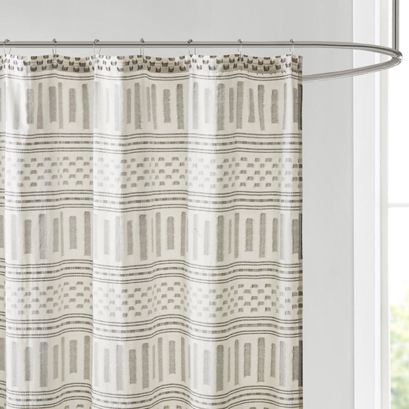 Rideau de douche en coton jacquard