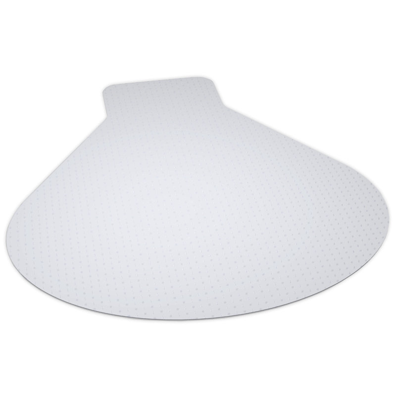 Tapis de chaise rigide pour usage intensif, forme de poste de travail 54 po x 60 po, transparent, L 66 po x P 60 po
