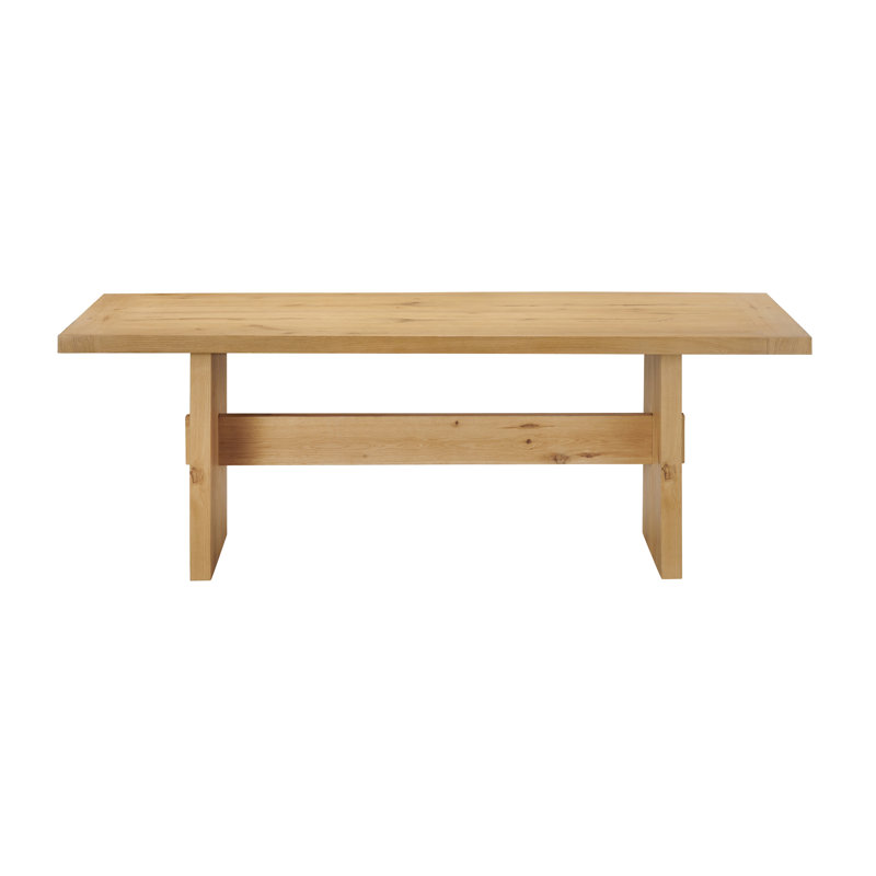 85 in. Rectangle Tan Dining Table