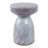 Iridescent Glass Accent Table with Artistic Design and Sturdy Base.