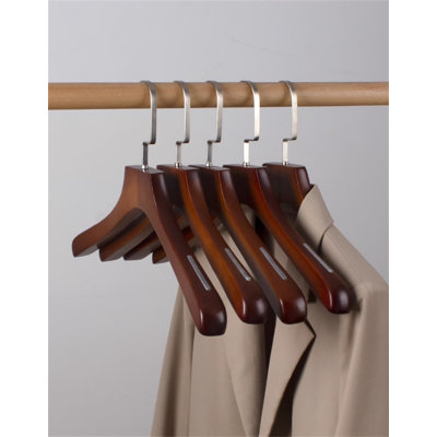Solid wood clothes hanger