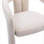 Ensemble de 2 chaises de salle à manger contemporaines rembourrées en velours beige