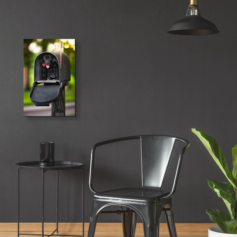 " Black Lab Special Delivery " by Jonathan Ross, 24" H x 16" W x 0.2" D