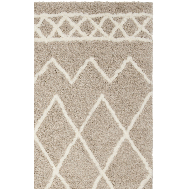 Tapis beige / ivoire touffeté à la main Boyland, Rectangle 4 pi x 6 pi