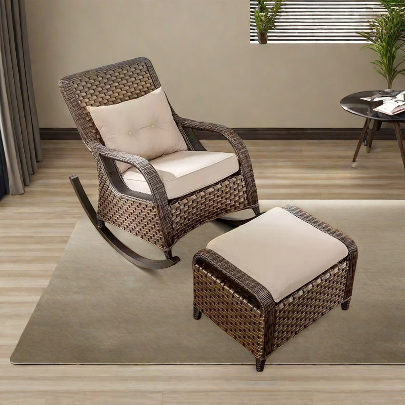 Exquisite hand-woven PE cane chair, Off-White