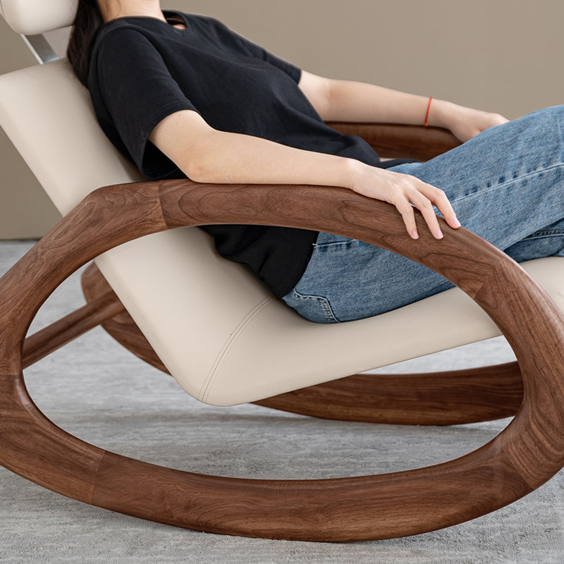 Chaise berçante ergonomique avec support à angle de 108 °