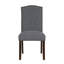 Ensemble de salle à manger 5 pièces brun foncé et tissu gris 4X-1299758954-1299758955