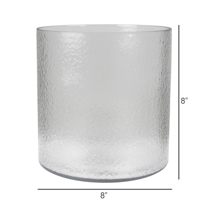 Hammered Cylinder Vase, Glass