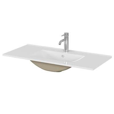 Ceramic Bathroom Sink For 36-Inch Vanity