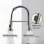 Robinet de cuisine en acier inoxydable nickel brossé avec douchette rétractable et modes de pulvérisation doubles pour lavabo de camping-car utilitaire de campagne et lavabos de bar