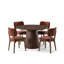 Ensemble de table de salle à manger extensible de 47 à 83 po avec chaises en velours massif-215681603-215681629