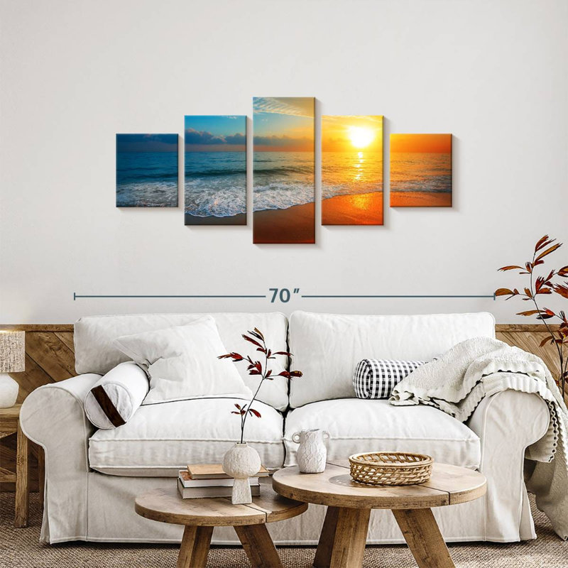 Simple coucher de soleil Avonna, H 24 po x l 55 po