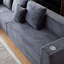 Velours côtelé gris, siège profond, canapé Cloud modulaire, porte-gobelets, aucun assemblage, changement de besoins-1168805112