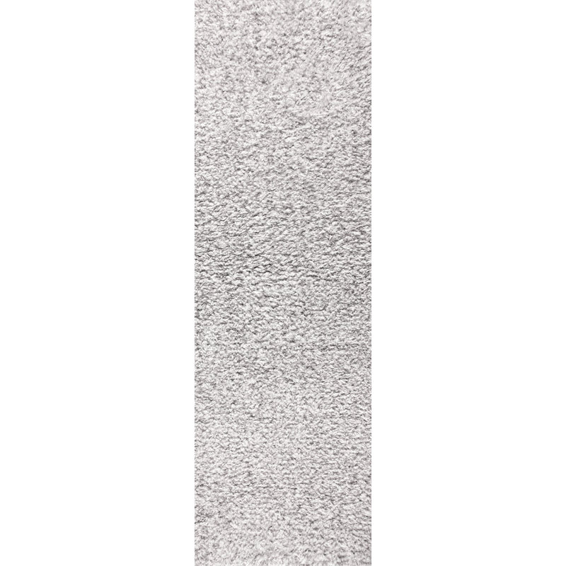 Tapis gris / ivoire Nolanville, Tapis de couloir 2 pi 3 po x 8 pi