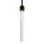 3" LED 3CCT Cylindrical Pendant Light, 12" Clear Glass And Matte White With Aged Brass Finish-1108051314-1108051318