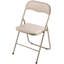 Chaises pliantes portatives en cuir avec coussin rembourré kaki