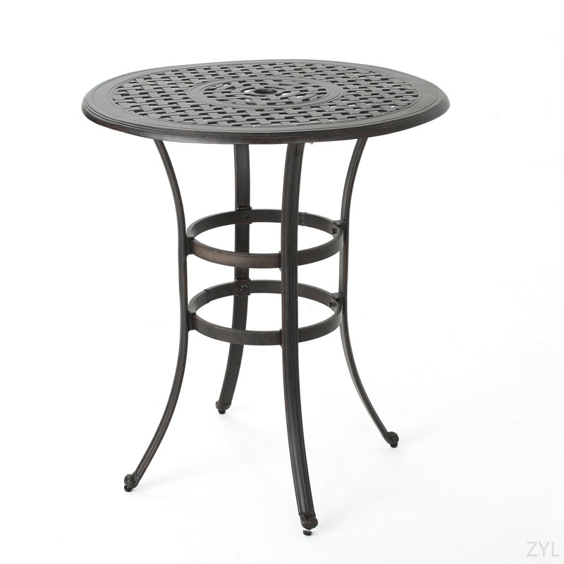Table de bar en fonte d'aluminium