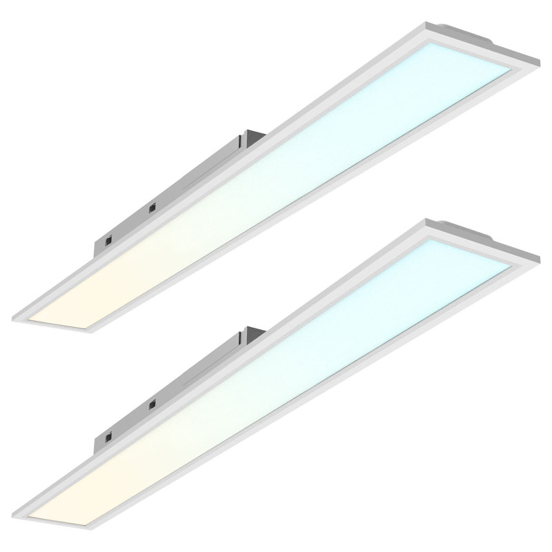 Panneau encastré rétroéclairé à DEL 6 x 4 pi 4CCT 3000K-5000K 18W / 28W / 40W sélectionnable, jusqu'à 4400LM, plafonniers à abat-jour, gradué UL 0-10V, paquet de 2