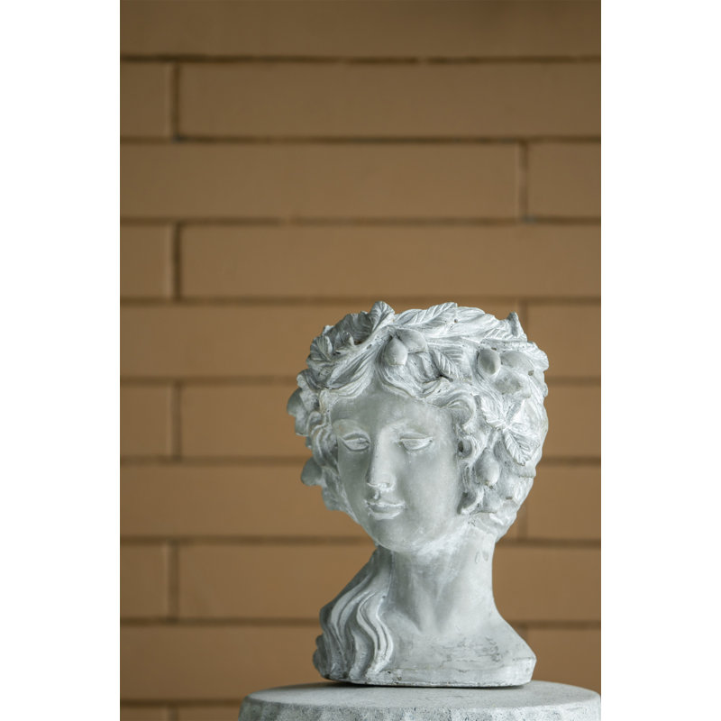 Bethea Pot Planter, 11.6" H x 7.9" W x 8.9" D, Gray