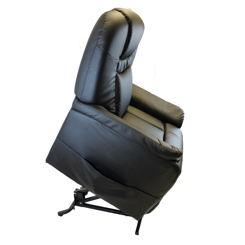 Dream Power Lift Single Motor Assist Recliner, Black Faux Leather