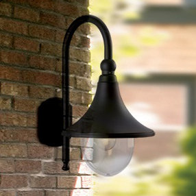 Station Matte Black 42cm H Outdoor Barn Light