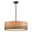 Kaidenn 22 po Lustre tambour 4 lumières en placage de bois - avec diffuseur-2055249280