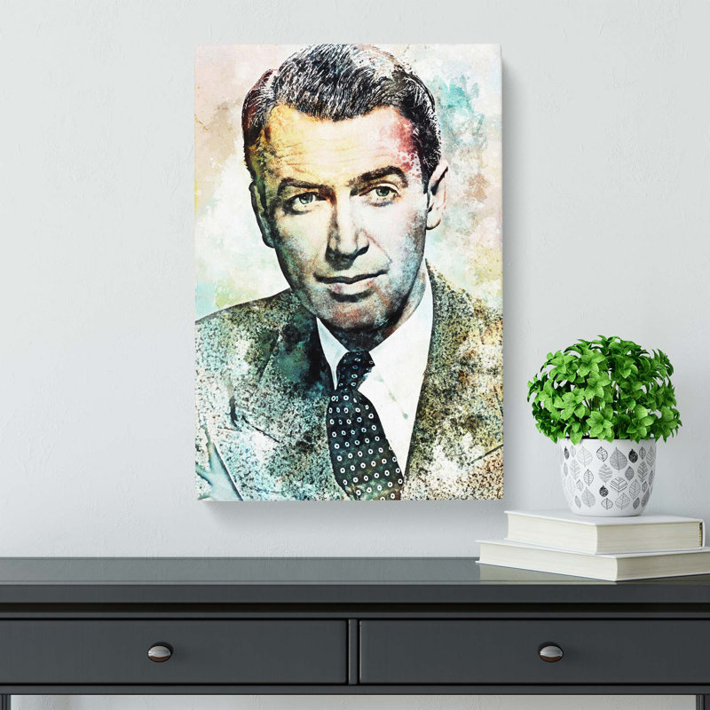James Stewart - Wrapped Canvas, 50.8 cm H x 35.6 cm W