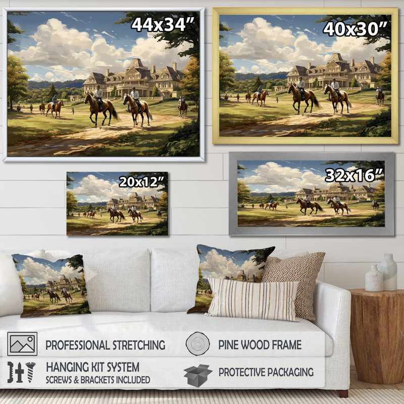 Art mural sur toile Country Club, H 34 po x l 44 po x P 1,5 po, Toile tendue