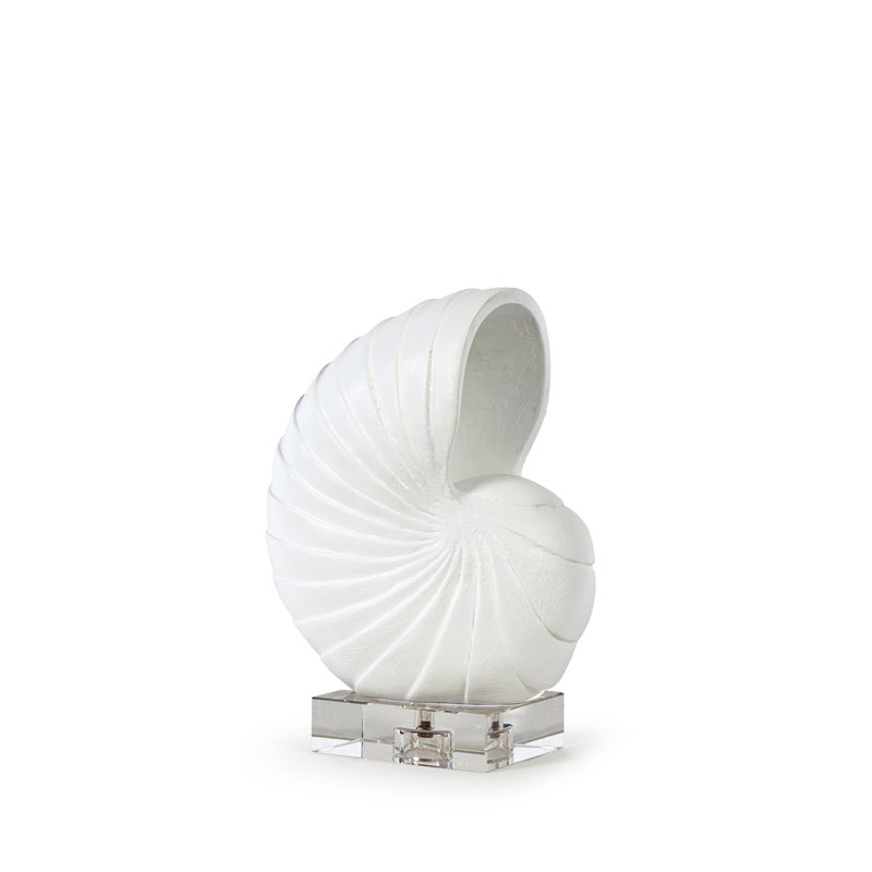 Nautilus Shell Small (White), 10.75" H x 8" W x 5.25" D