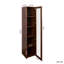 Vitrine avec portes en verre, armoire de rangement Curio avec 5 tablettes, bibliothèque avec lumières DEL