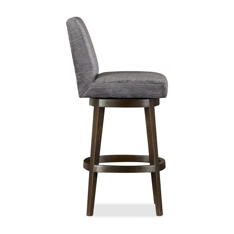 Swivel Upholstered Bar Stool with Solid Wood Frame, 61703-88