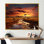 «Sevon Orange Black Maasai Mara National Reserve Sunset», reproduction sur toile