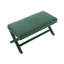 Double banc Comfort recouvert de tissu de velours, tabouret avec pieds élégants en X, coussin confortable avec passepoil, velours gris clair-130135602
