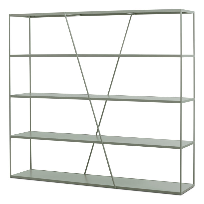 Étagère NeedWant, Gris / vert, (4 tablettes) H 73 po x l 42 po x P 19 po