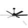 Matte Black Integrated Led 6 Speed Color Changing Indoor Ceiling Fan With Light And Remote