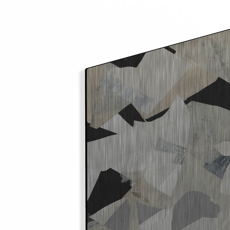  «Monochrome Falls 7» par Cartissi, art mural en métal, 12 po x 16 po, H 16 po x l 12 po