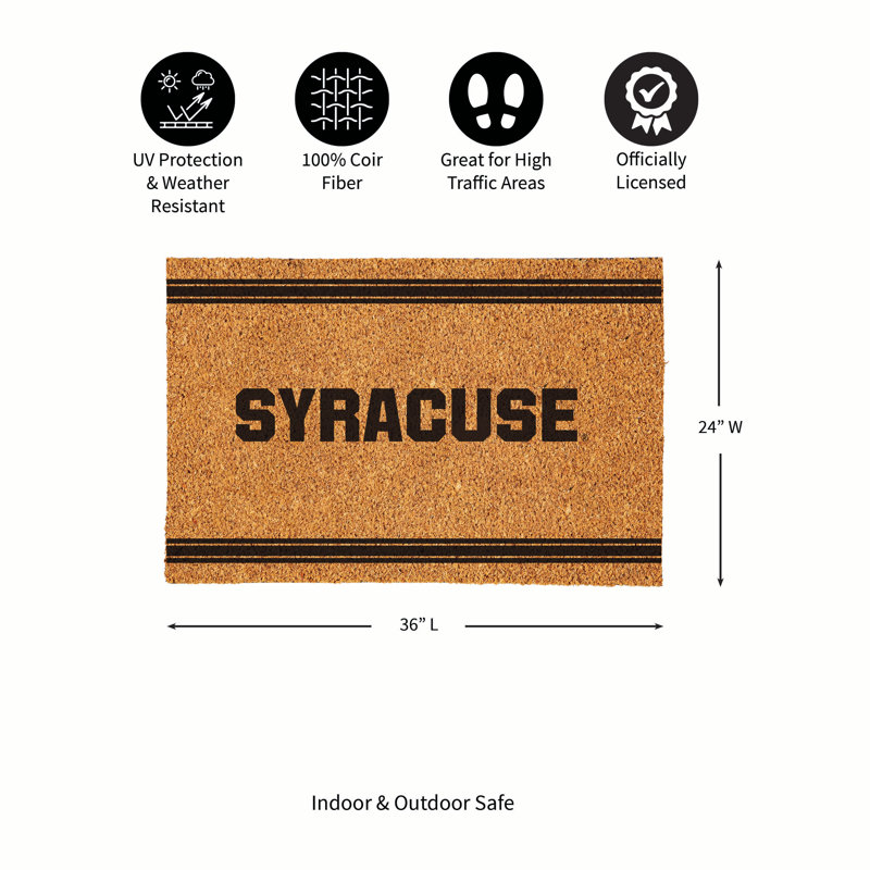 Grand tapis couleur coco de 36 po x 24 po Syracuse University