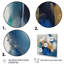 Ethereal sachant bleu royal et or - peinture abstraite, art mural, salon-458503484-458503487