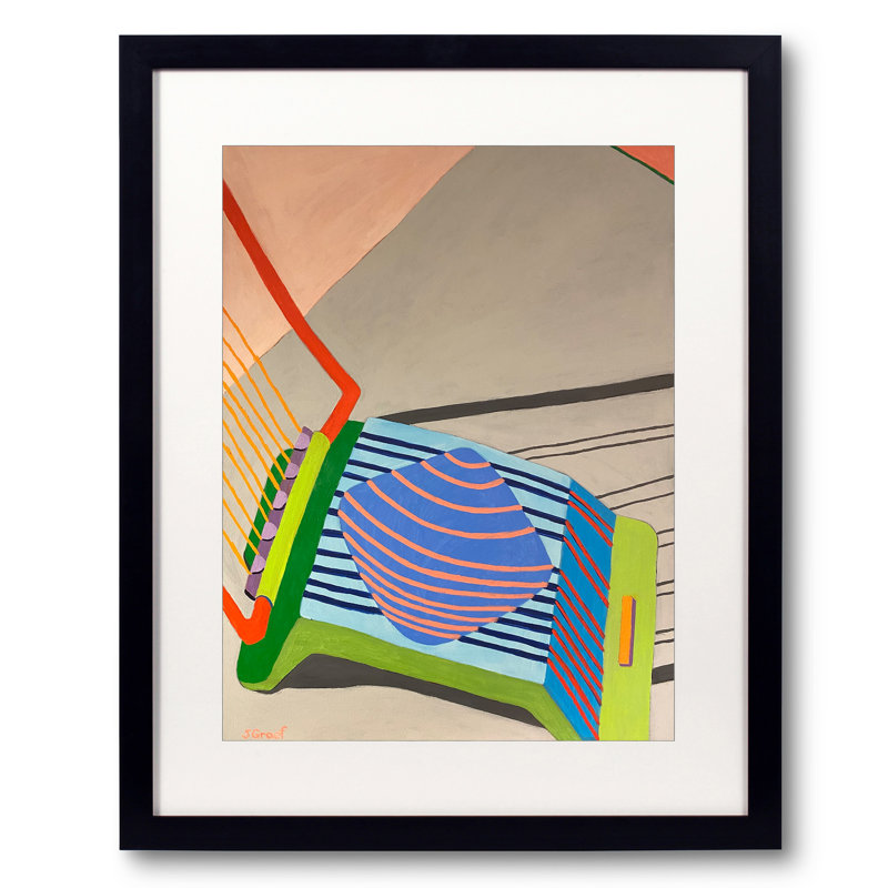 Large Egg Slicer Print by Sue Graef, Black Framed Paper, 21.25" H x 17.25" W