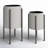 Stacia Round Metal Mid Century Indoor Pot Planter Set-415622410
