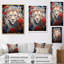 «Enigmatic Lion Monarch», impression sur toile-15973645-15973646