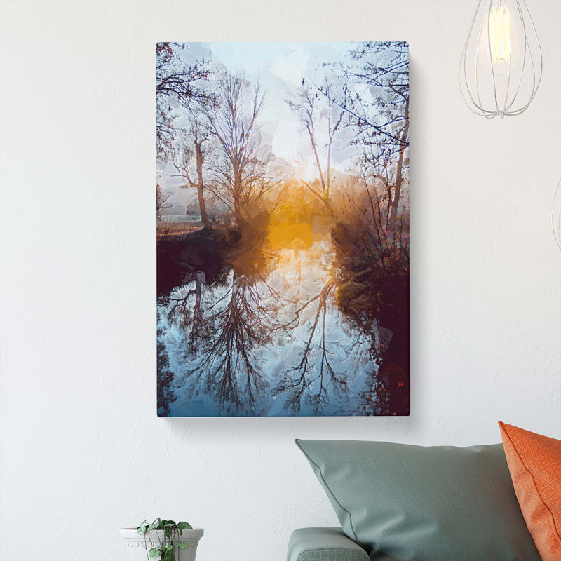 Trees In Abstract - Wrapped Canvas Print, 76cm H x 50cm W x 3cm D
