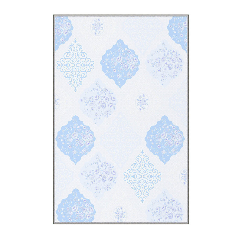 High-Quality 3D Printed Area Rug (2.6 x 4.0 ft), 100% Polyester, 0.3 in Pile Height | Antibacterial, Non-Slip PVC Felt Dot Underside | Machine Washable, Elegant Design for Living Room, Bedroom & Office