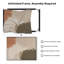 Très grand art mural imprimé sur tissu - Composition abstraite minimaliste avec des tons terre cuite et olive pour le salon ou la chambre à coucher - «Assemblage requis du cadre (cadre non fini)»-129758173