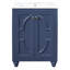 Meuble-lavabo de 24 po avec motif elliptique orné, tablette réglable et charnières à fermeture en douceur-129865351